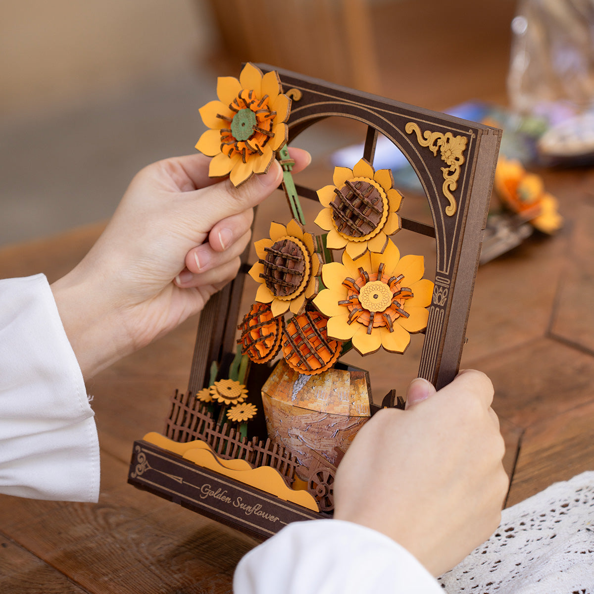 Sashura™ Artistic Golden Sunflower 3D Puzzle - Radiant Floral Wall Art by Sashura Premium
