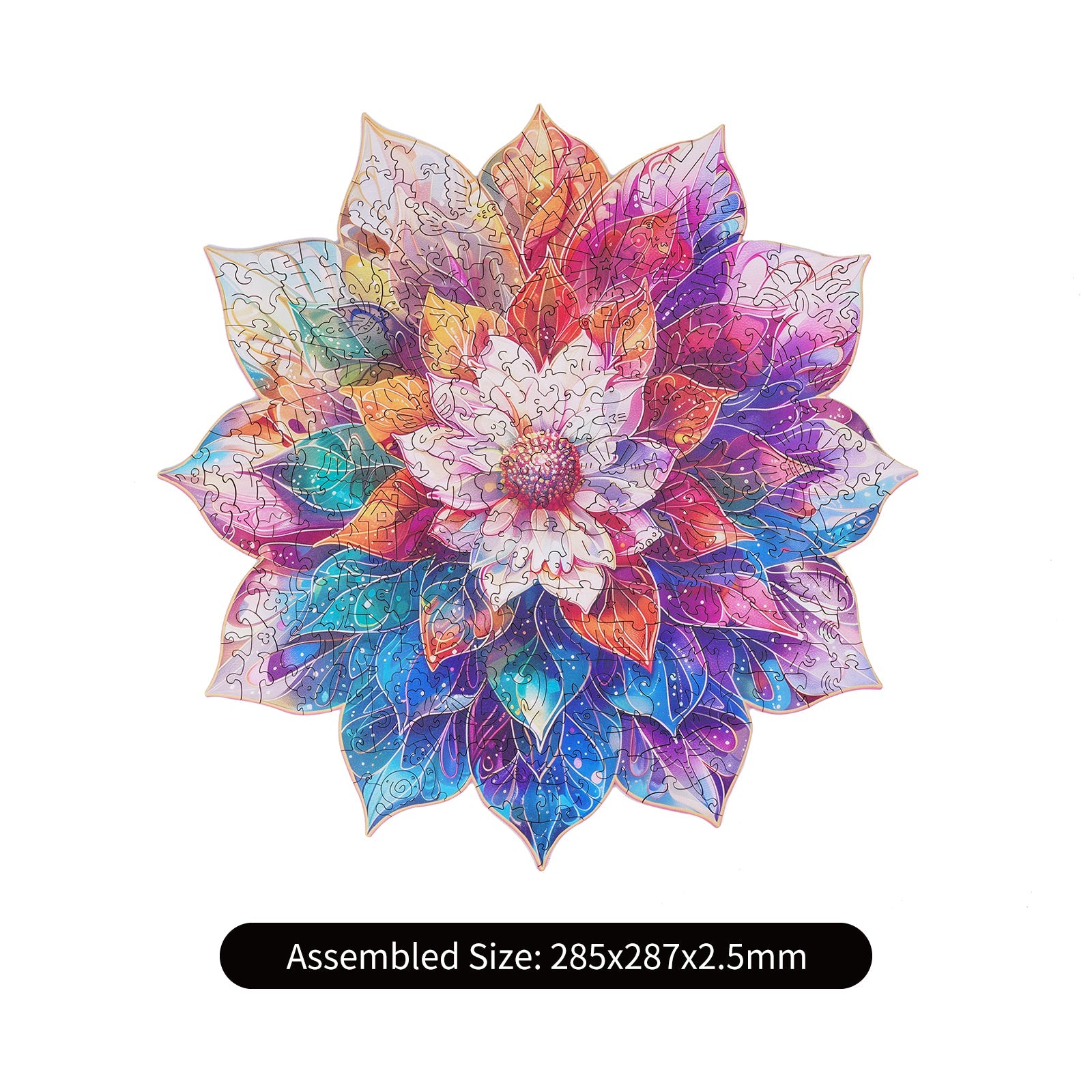 Sashura™ Artistic Mystic Mandala Flower Puzzle - Mindful Zen Relaxation by Sashura Premium
