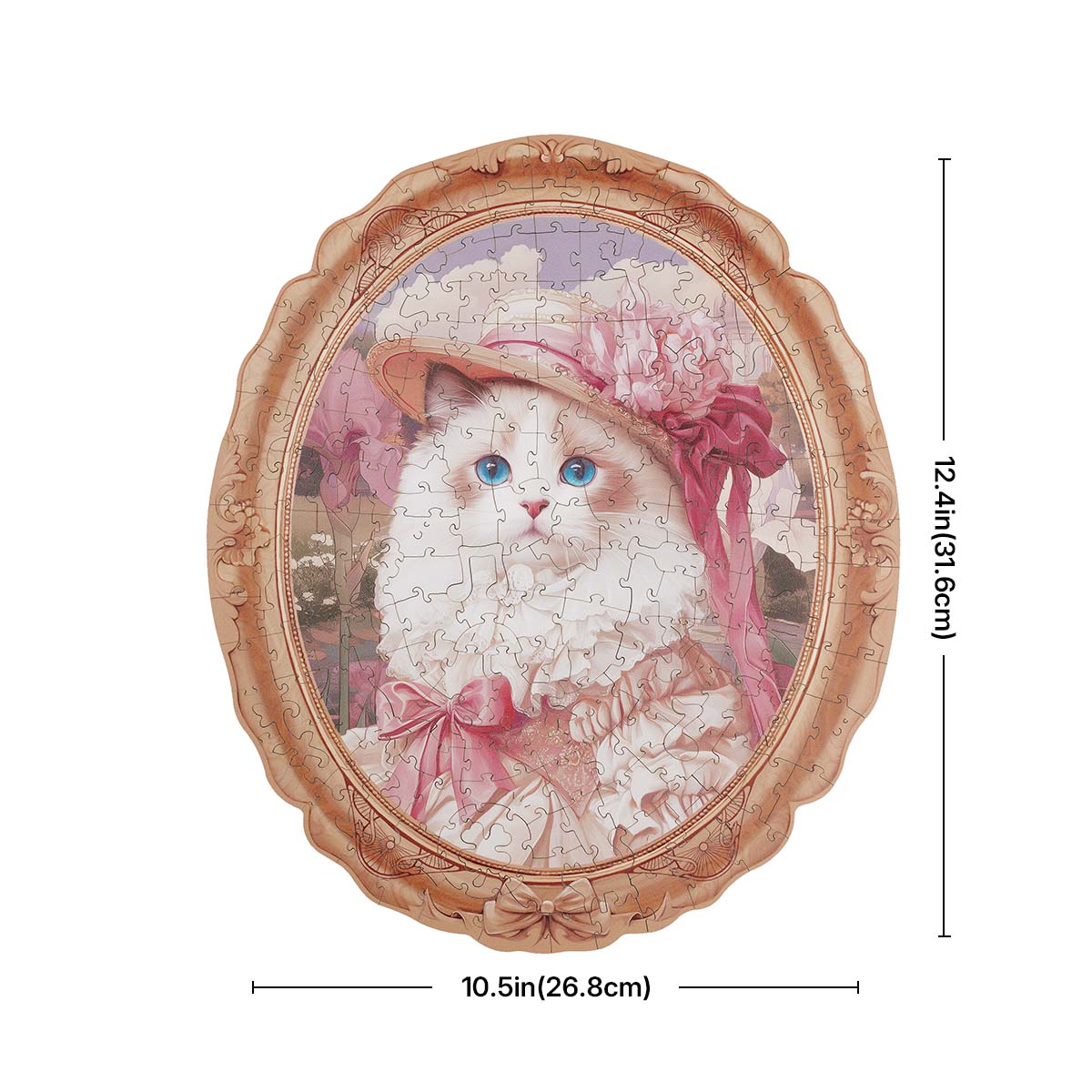 Sashura™ Artistic Springtime Kitty Wooden Puzzle - Relaxing Mind Challenge by Sashura Premium