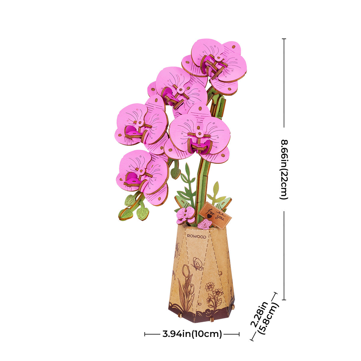 Sashura™ Elegant Purple Moth Orchid Puzzle - Everlasting Floral Art by Sashura Premium
