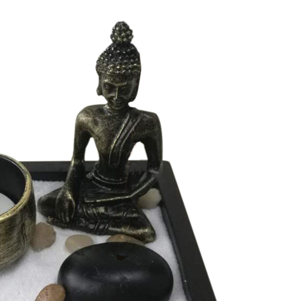 Sashura™ Elegant Zen Buddha Garden - Harmonious Desktop Mindfulness Decor by Sashura Premium