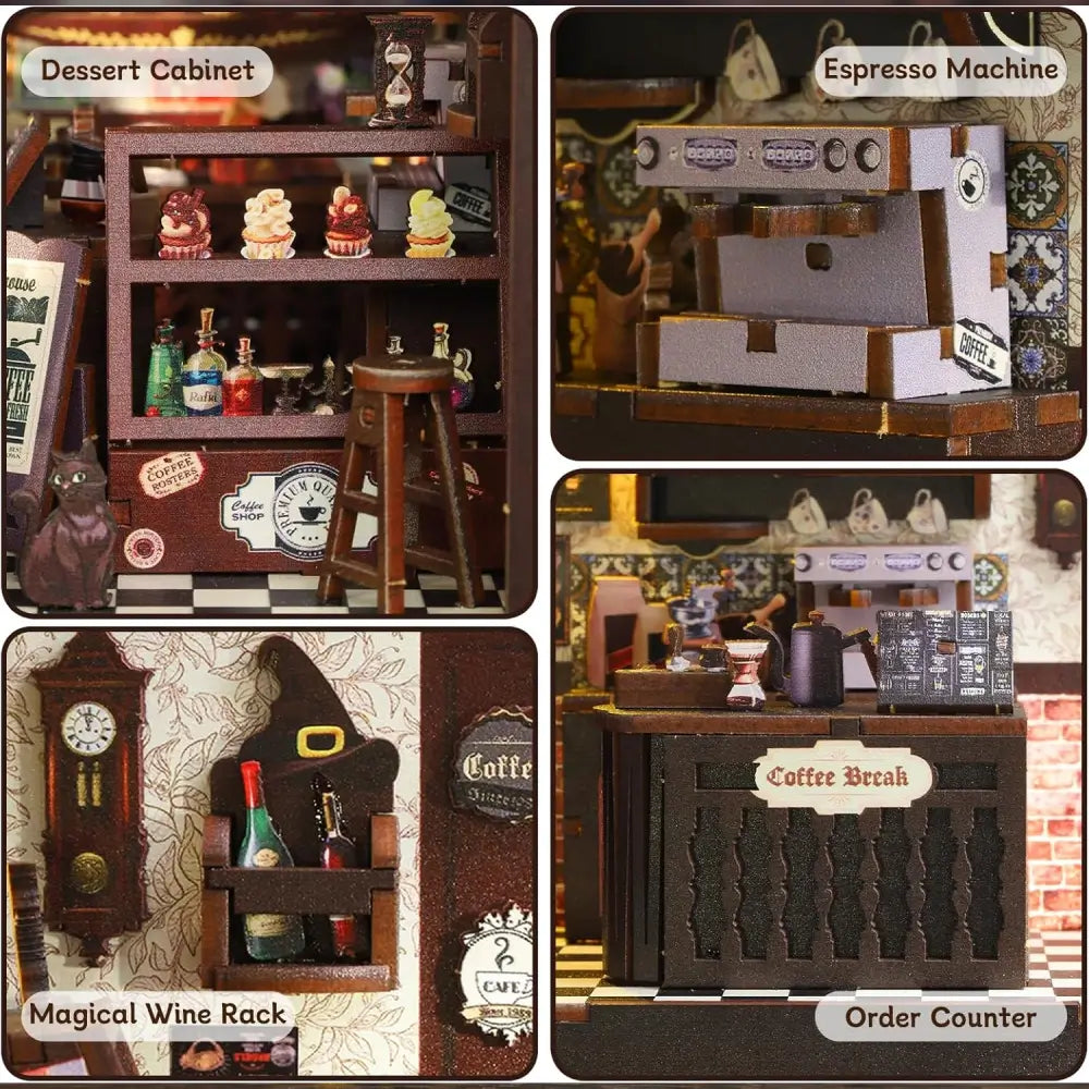 Sashura™ Enchanted Witch's Coffee Shop - Immersive DIY Book Nook by Sashura Premium
