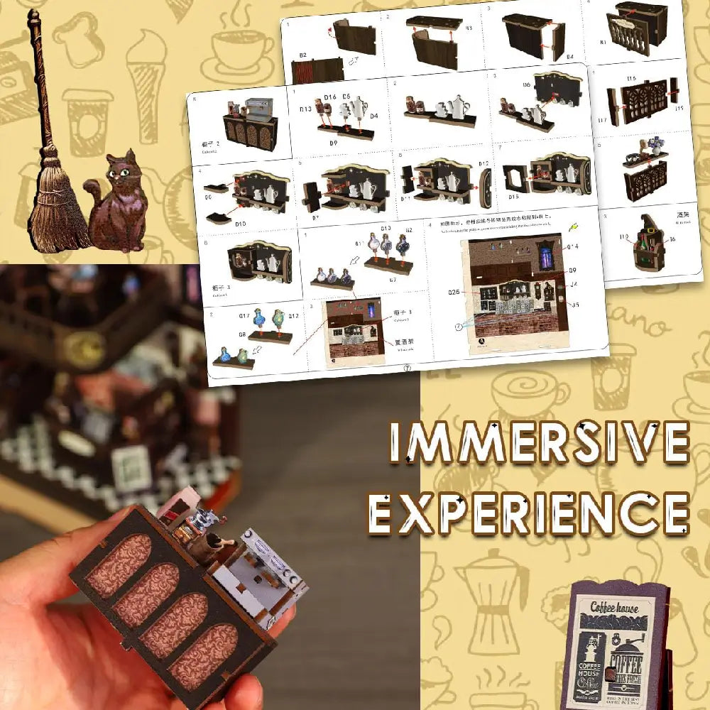 Sashura™ Enchanted Witch's Coffee Shop - Immersive DIY Book Nook by Sashura Premium
