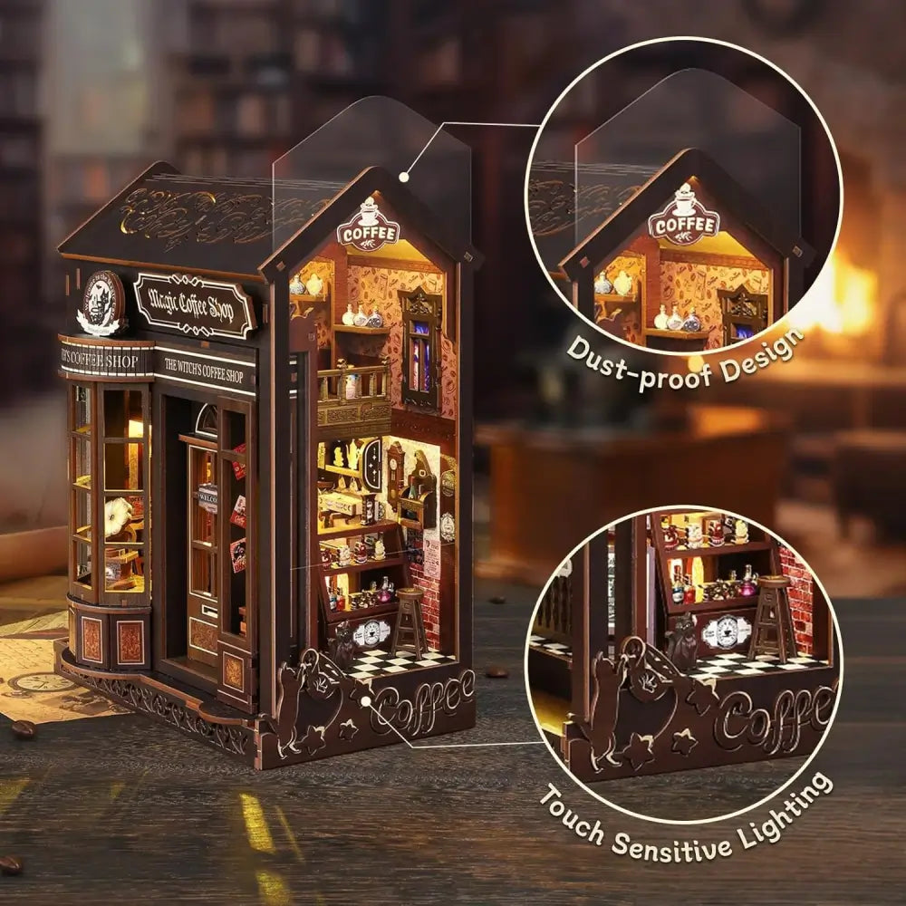 Sashura™ Enchanted Witch's Coffee Shop - Immersive DIY Book Nook by Sashura Premium