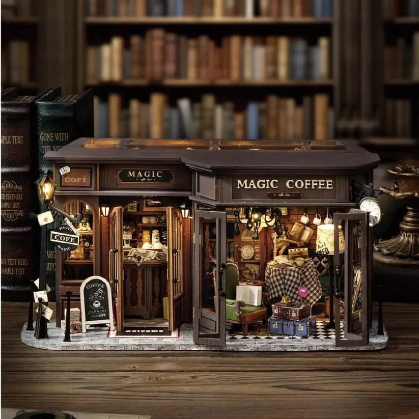 Sashura™ Enchanting Magic Coffee Shop DIY Book Nook - 1:24 Scale by Sashura Premium