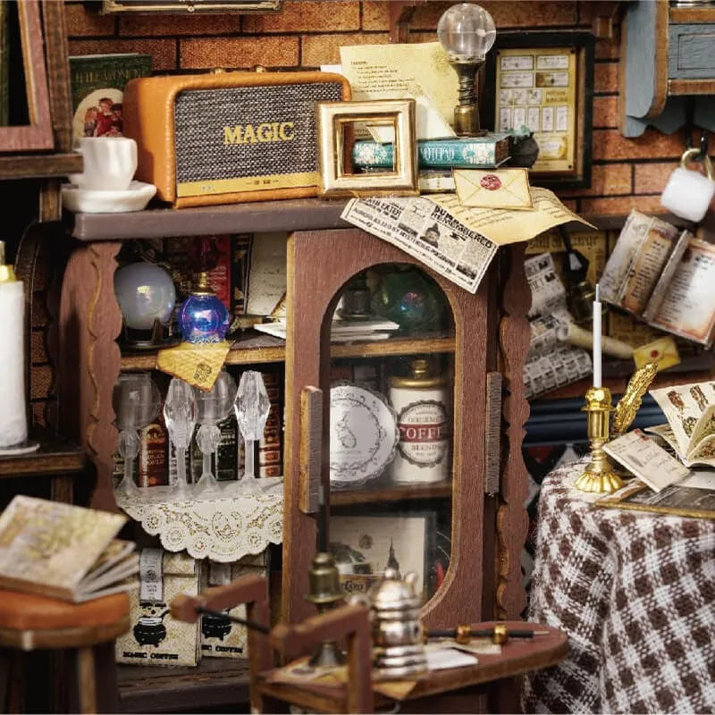Sashura™ Enchanting Magic Coffee Shop DIY Book Nook - 1:24 Scale by Sashura Premium