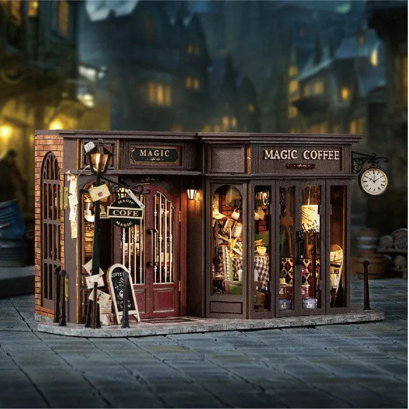 Sashura™ Enchanting Magic Coffee Shop DIY Book Nook - 1:24 Scale by Sashura Premium