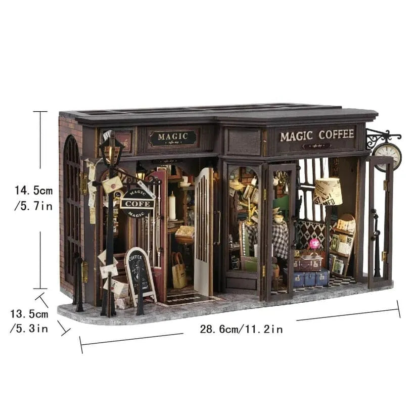 Sashura™ Enchanting Magic Coffee Shop - Intricate DIY Book Nook by Sashura Premium