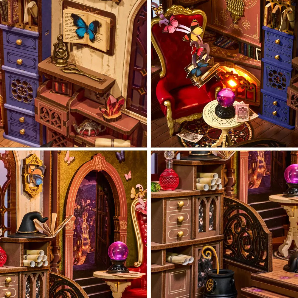 Sashura™ Enchanting Magic Fantasy Corner - Tool-Free DIY Book Nook by Sashura Premium