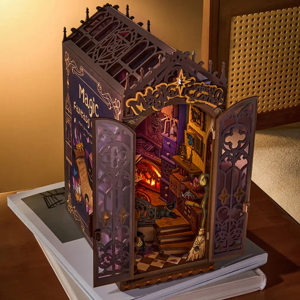 Sashura™ Enchanting Magic Fantasy Corner - Tool-Free DIY Book Nook by Sashura Premium