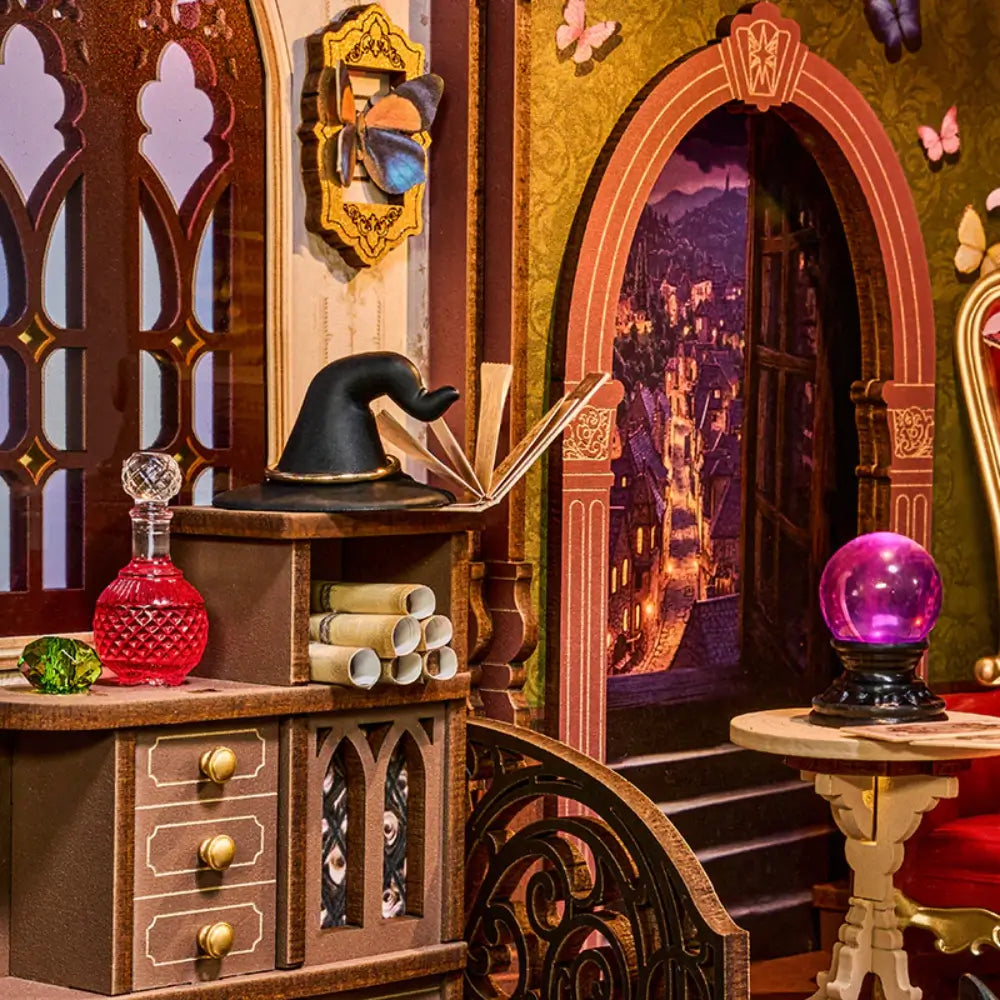 Sashura™ Enchanting Magic Fantasy Corner - Tool-Free DIY Book Nook by Sashura Premium