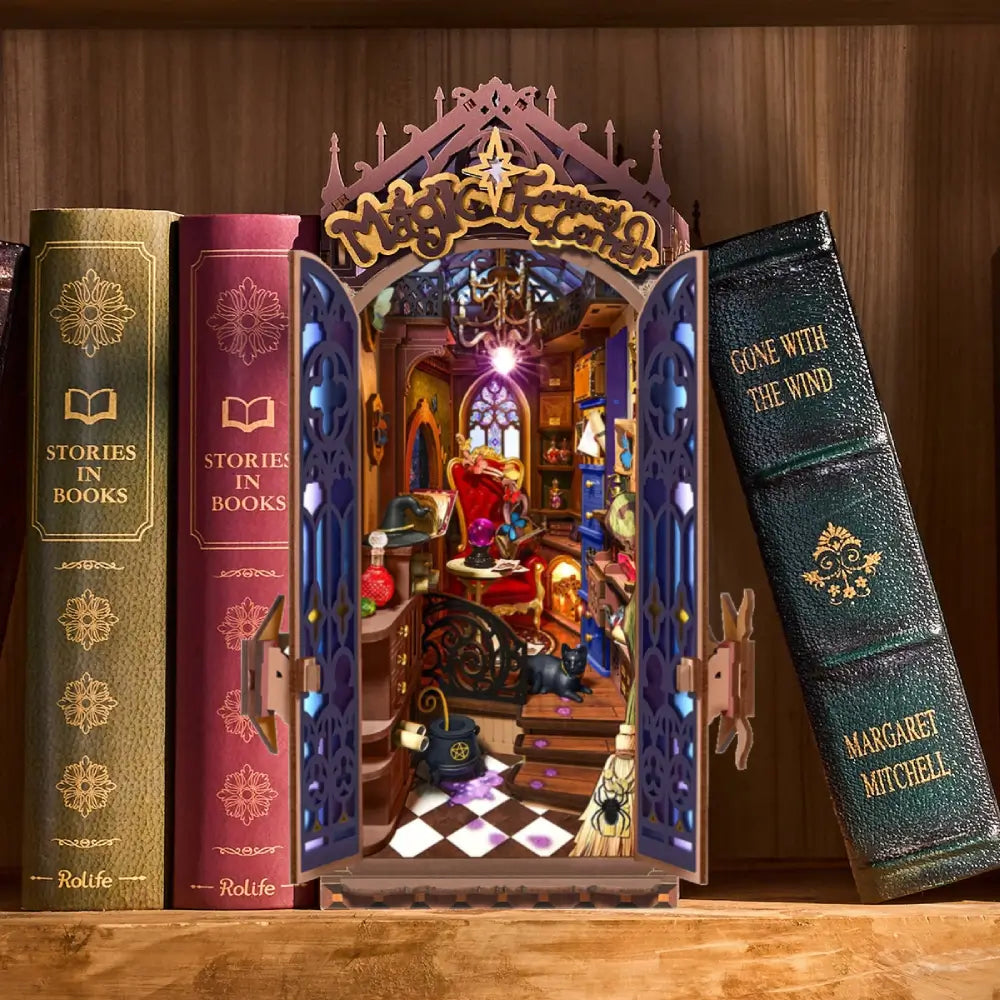 Sashura™ Enchanting Magic Fantasy Corner - Tool-Free DIY Book Nook by Sashura Premium