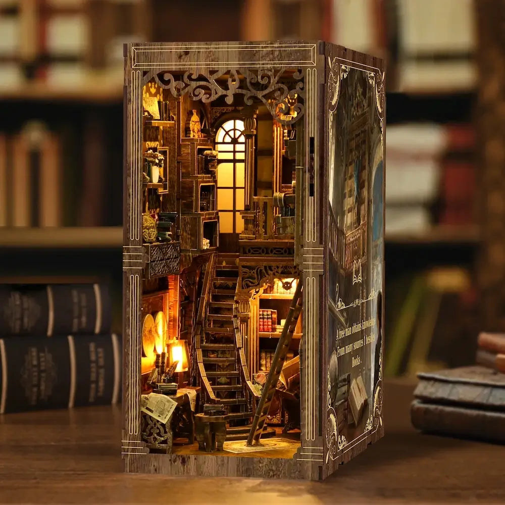 Sashura™ Exquisite Ancient Library Kit - Timeless Bookshelf Diorama by Sashura Premium