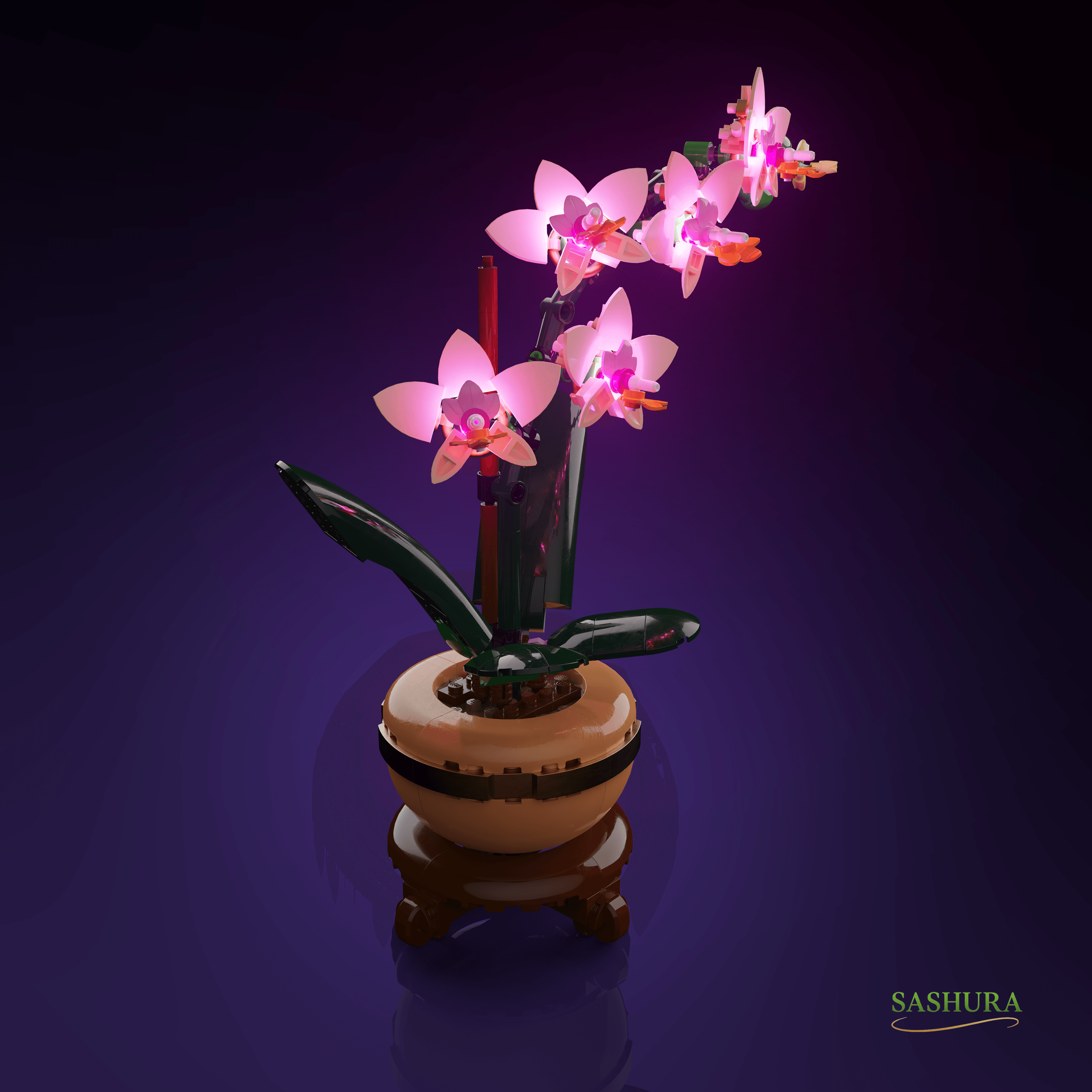 Sashura™ Luminous Mini Orchid LED Kit - Vibrant Floral Ambiance by Sashura Premium