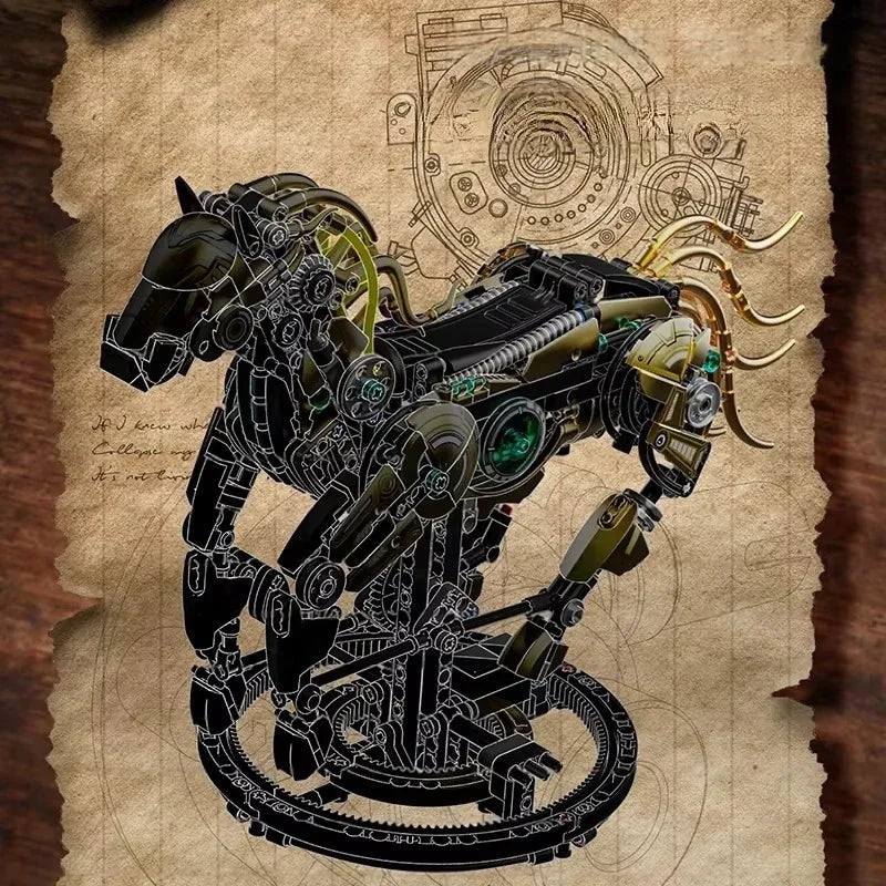 Sashura™ Majestic Mechanical Stealth Stallion - 1055-Piece Engineering Kit by Sashura Premium