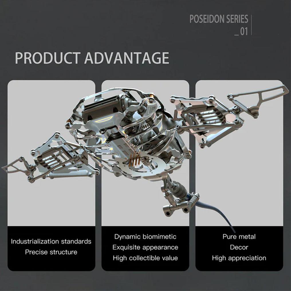 Sashura™ Majestic Metal Manta Ray - Fluid Motion LED Display by Sashura Premium