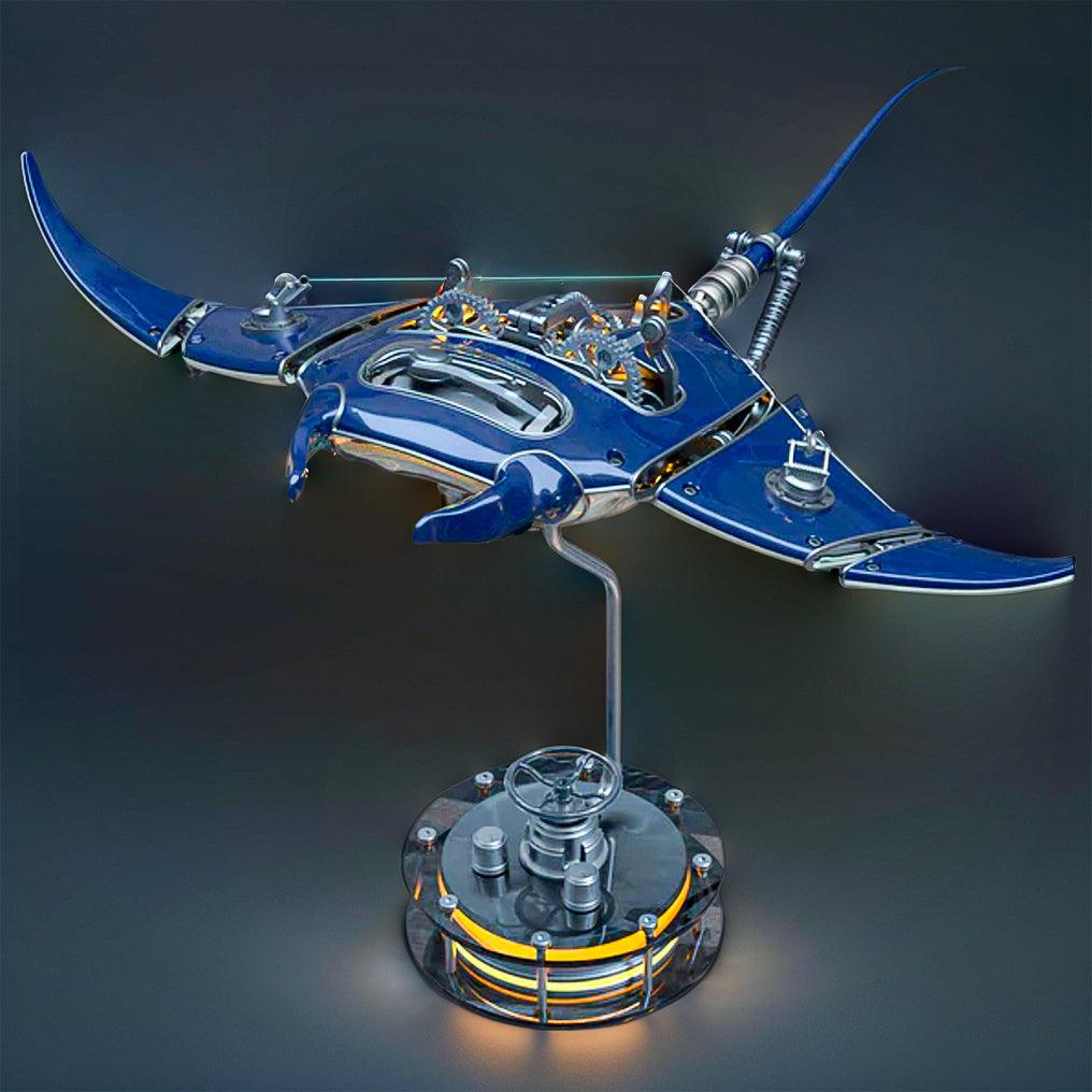 Sashura™ Majestic Metal Manta Ray - Fluid Motion LED Display by Sashura Premium