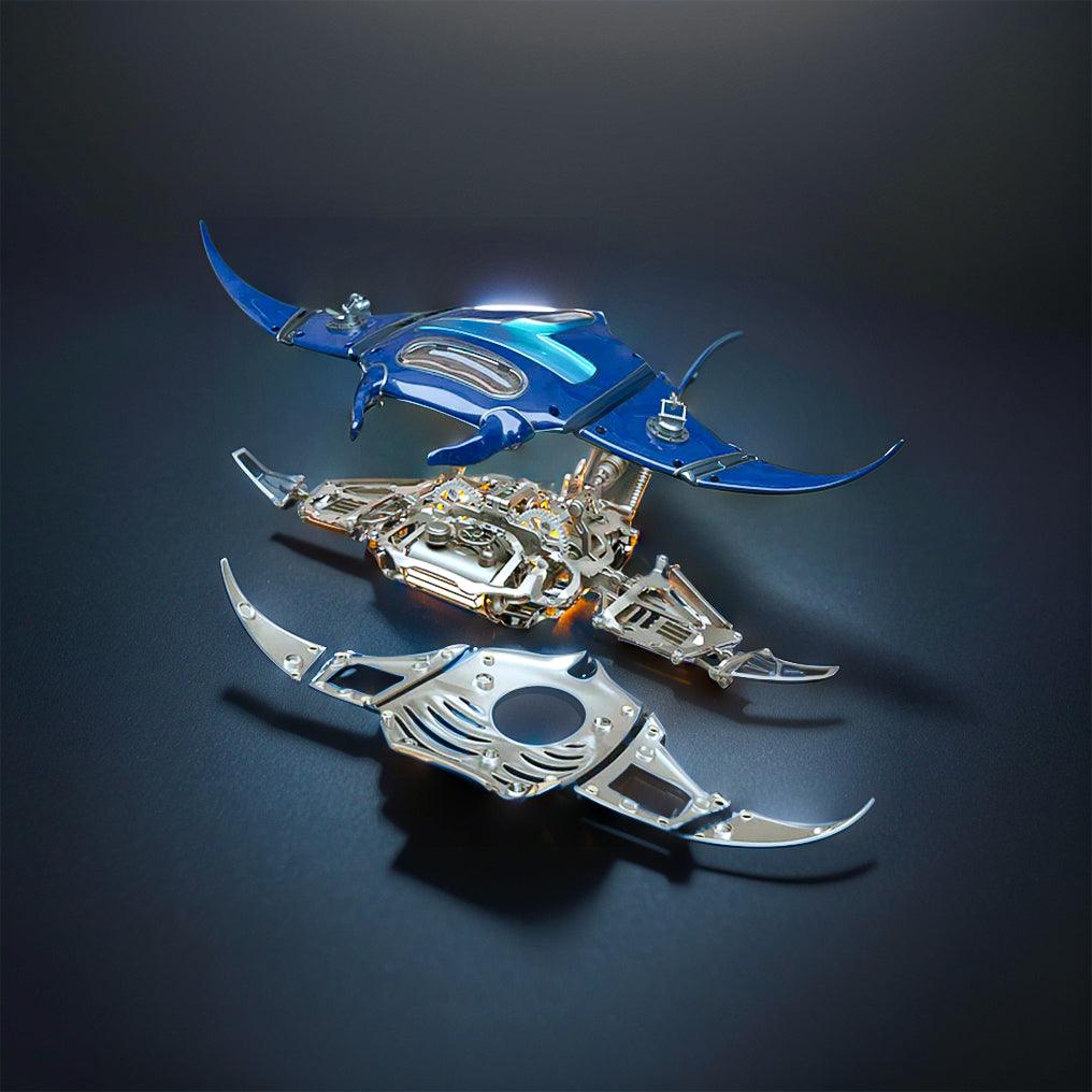 Sashura™ Majestic Metal Manta Ray - Fluid Motion LED Display by Sashura Premium