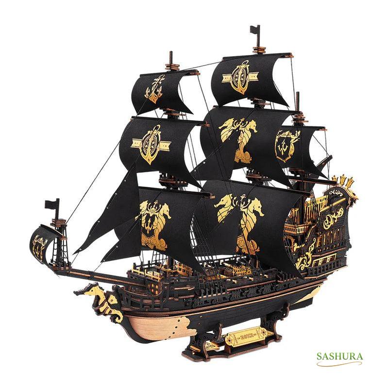 Sashura™ Majestic Royal Galleon Warship - 603 Piece Wooden Puzzle by Sashura Premium
