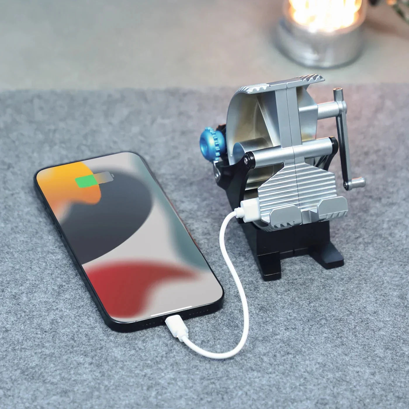 Sashura™ Precision Alloy Mechanical Phone Holder - Industrial Charging Station by Sashura Premium