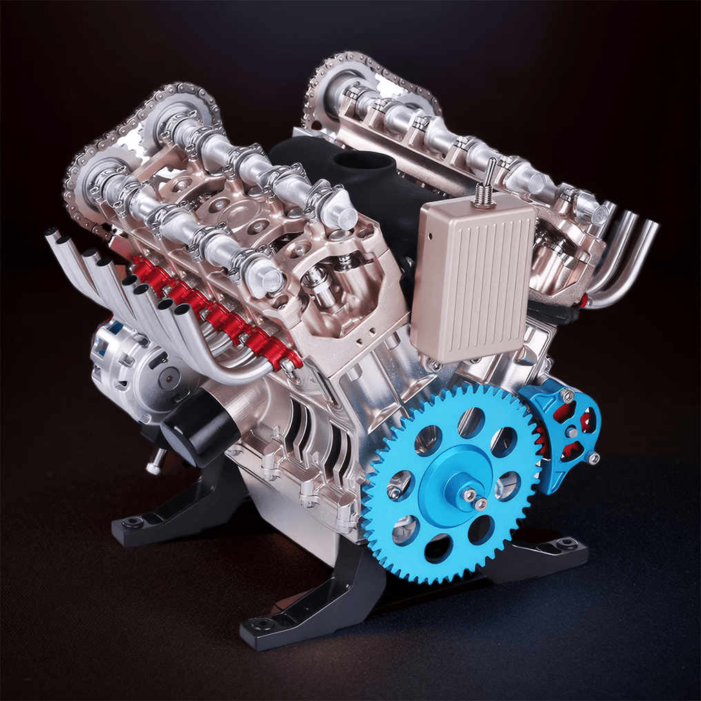 Sashura™ Precision Metal V8 Engine Model - Functional Mechanical Challenge by Sashura Premium