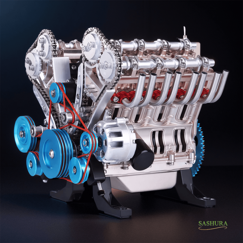 Sashura™ Precision Metal V8 Engine Model - Functional Mechanical Challenge by Sashura Premium