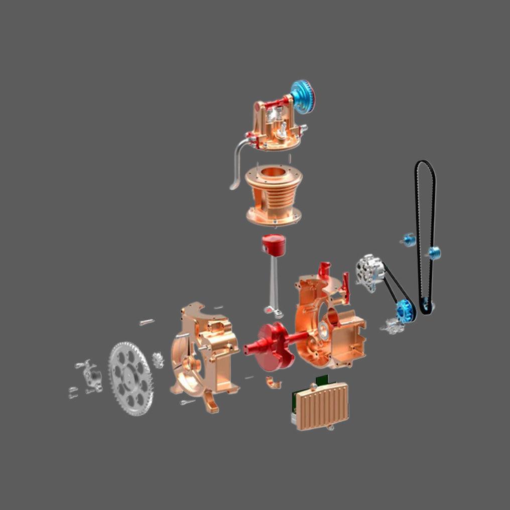Sashura™ Precision Single-cylinder Engine Assembly Kit - Master Mechanical Engineering by Sashura Premium