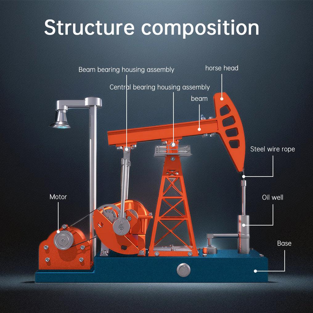 Sashura™ Premium 3D Metal Oil Pump Jack Model Kit by Sashura Premium