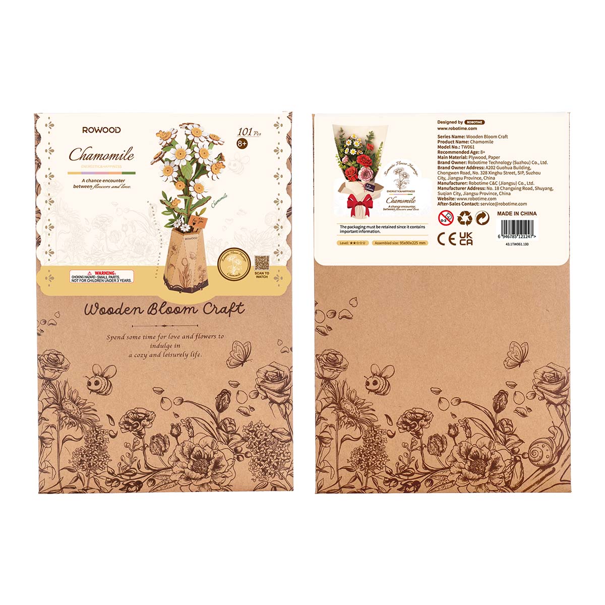 Sashura™ Premium Chamomile Wooden Flower - Eternal Floral Decor by Sashura Premium