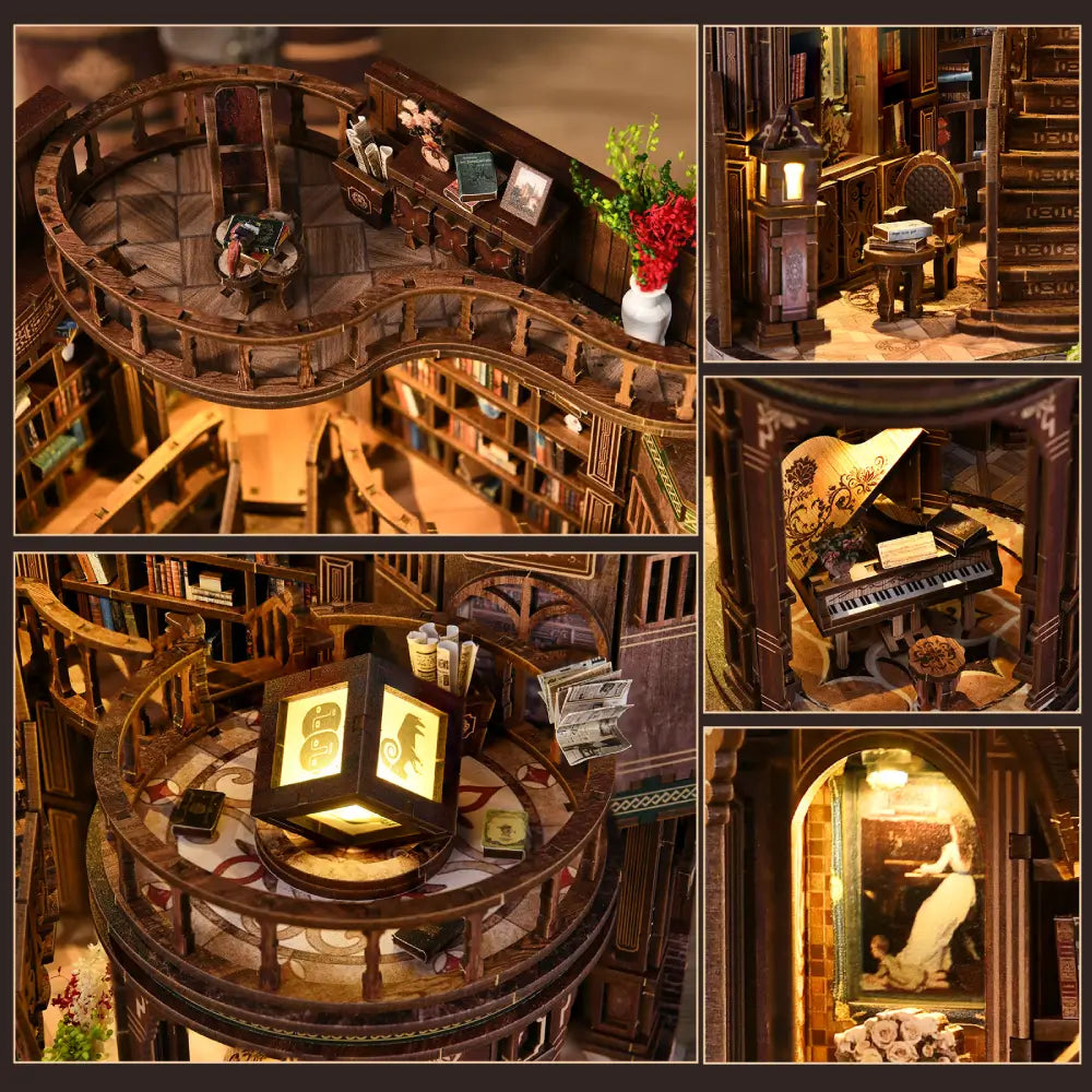Sashura™ Premium Dreamy Book Hall - DIY Miniature Library Kit by Sashura Premium