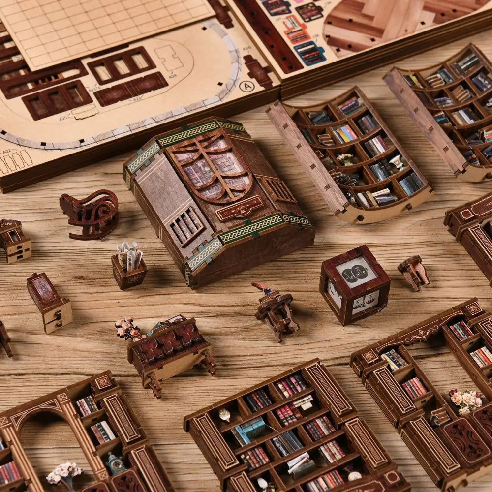 Sashura™ Premium Dreamy Book Hall - DIY Miniature Library Kit by Sashura Premium