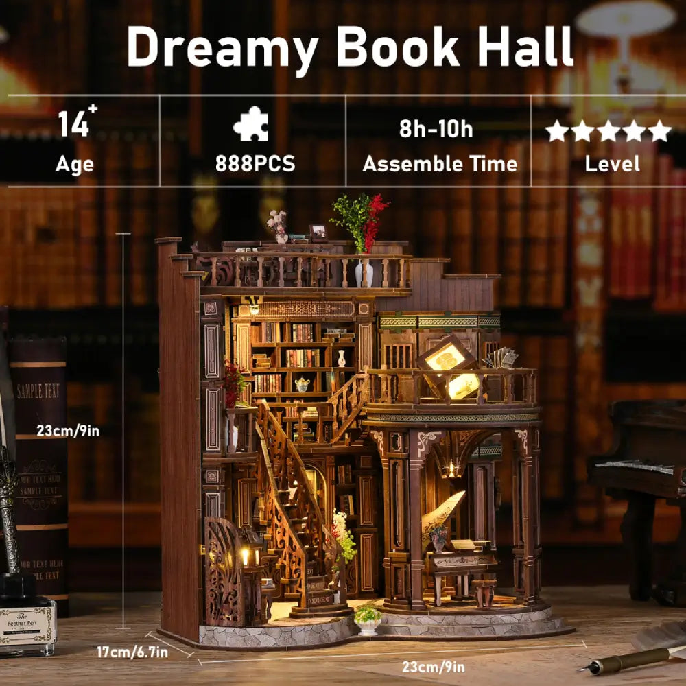 Sashura™ Premium Dreamy Book Hall - DIY Miniature Library Kit by Sashura Premium