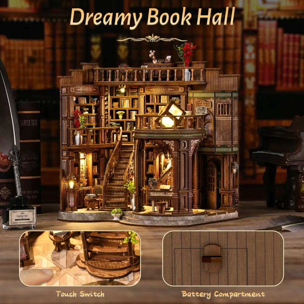 Sashura™ Premium Dreamy Book Hall - DIY Miniature Library Kit by Sashura Premium