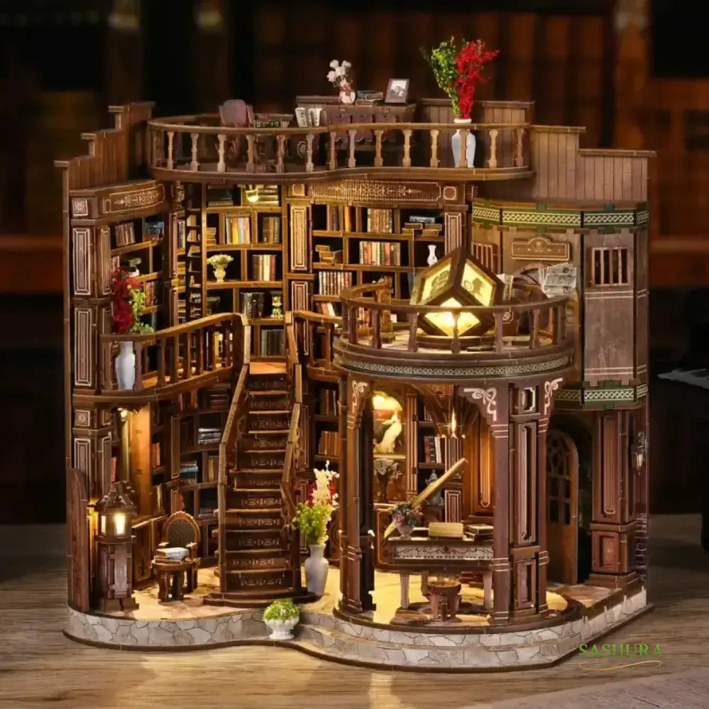 Sashura™ Premium Dreamy Book Hall - DIY Miniature Library Kit by Sashura Premium