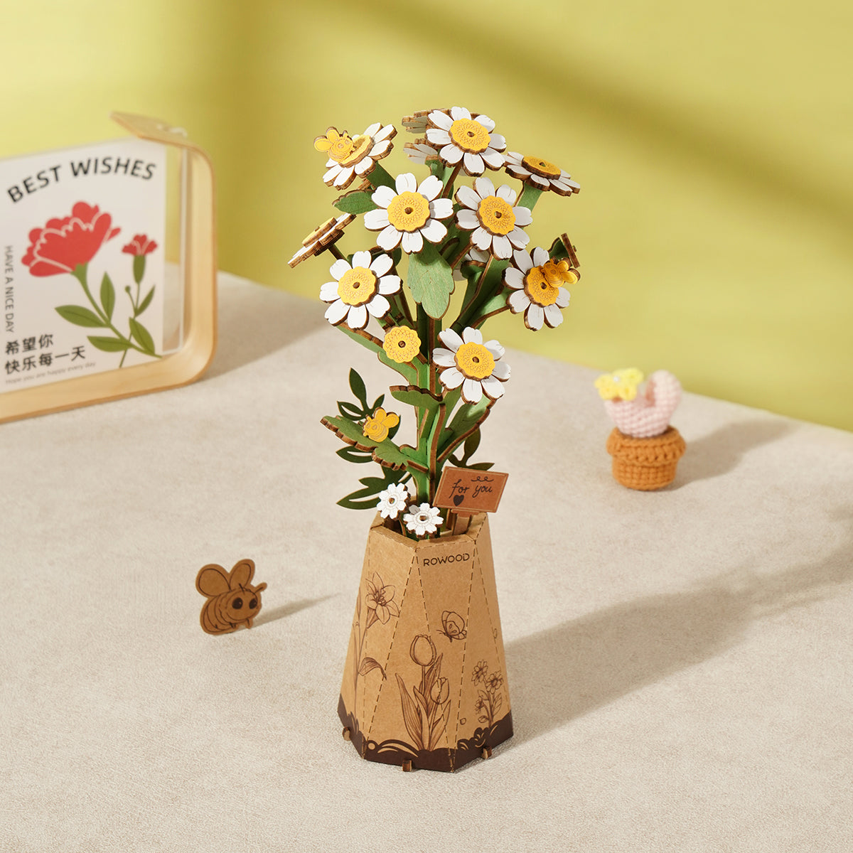 Sashura™ Premium Everlasting Wooden Flower Bouquet - Eternal Bloom Decor by Sashura Premium