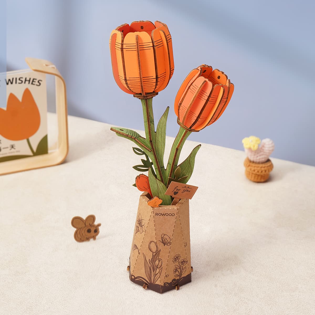 Sashura™ Premium Everlasting Wooden Flower Bouquet - Eternal Bloom Decor by Sashura Premium
