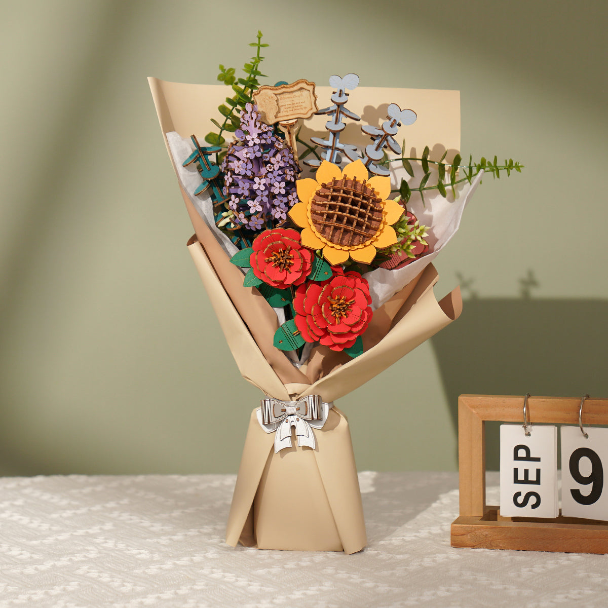 Sashura™ Premium Everlasting Wooden Flower Bouquet - Eternal Bloom Decor by Sashura Premium