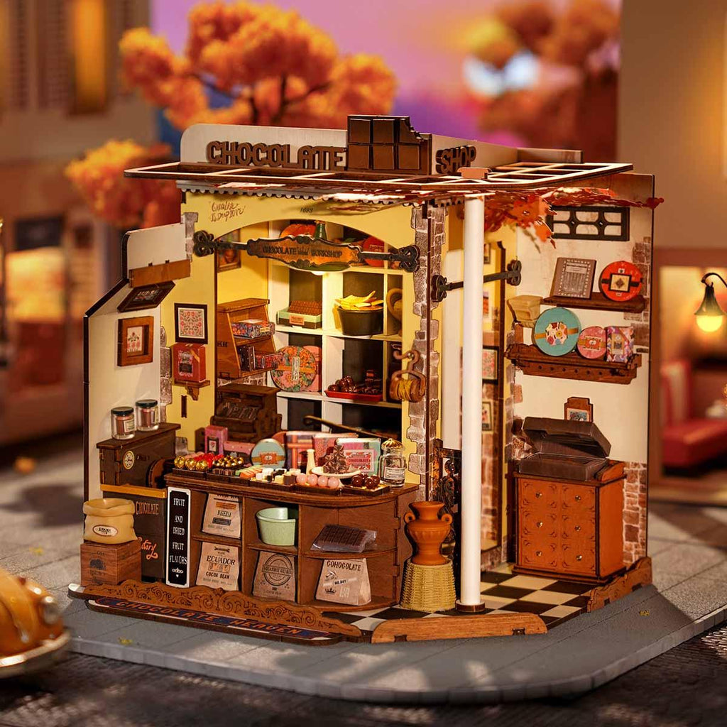 Sashura™ Premium Henry's Chocolate Shop - Detailed DIY Miniature Kit