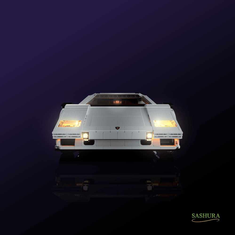 Sashura™ Lamborghini Countach 5000 LED Light Kit for LEGO® 10298