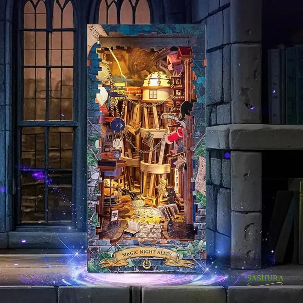 Sashura™ Premium Magic Alley Book Nook - Enchanting Miniature World by Sashura Premium