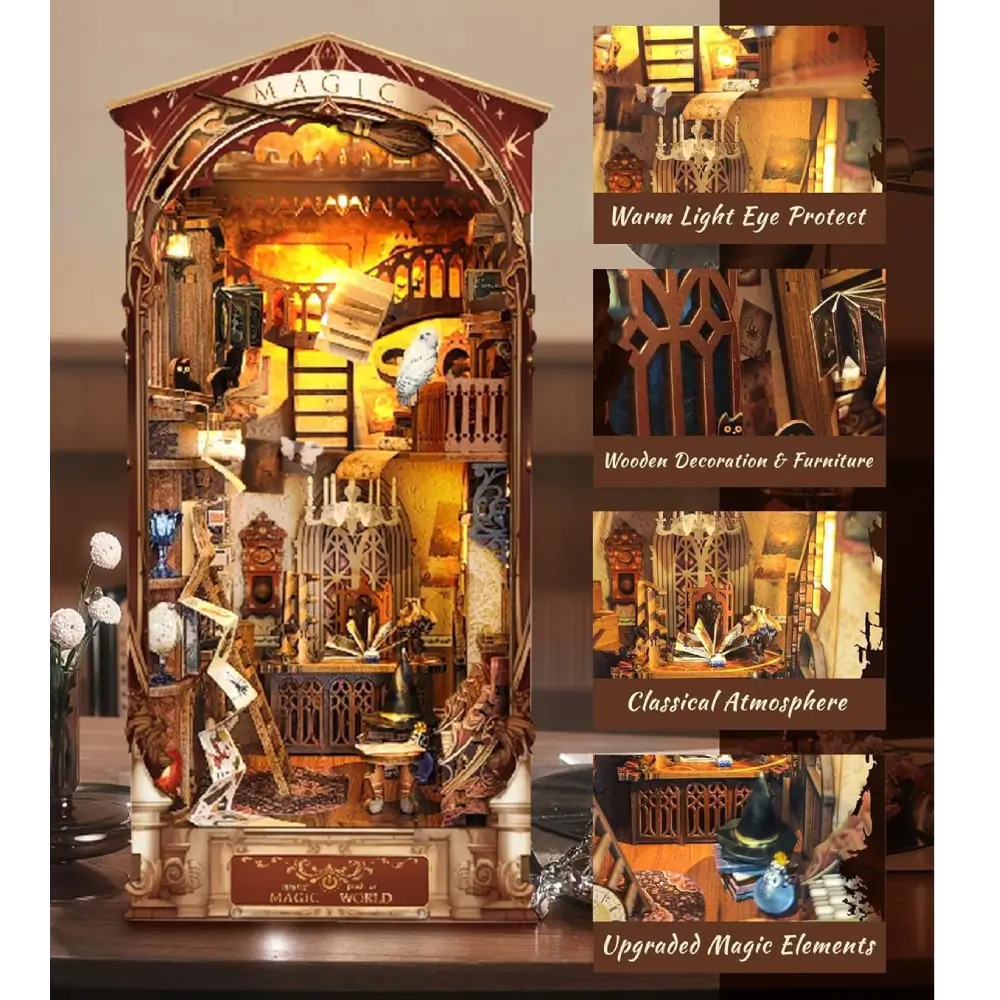 Sashura™ Premium Magic World Book Nook - Wizarding Library Kit by Sashura Premium