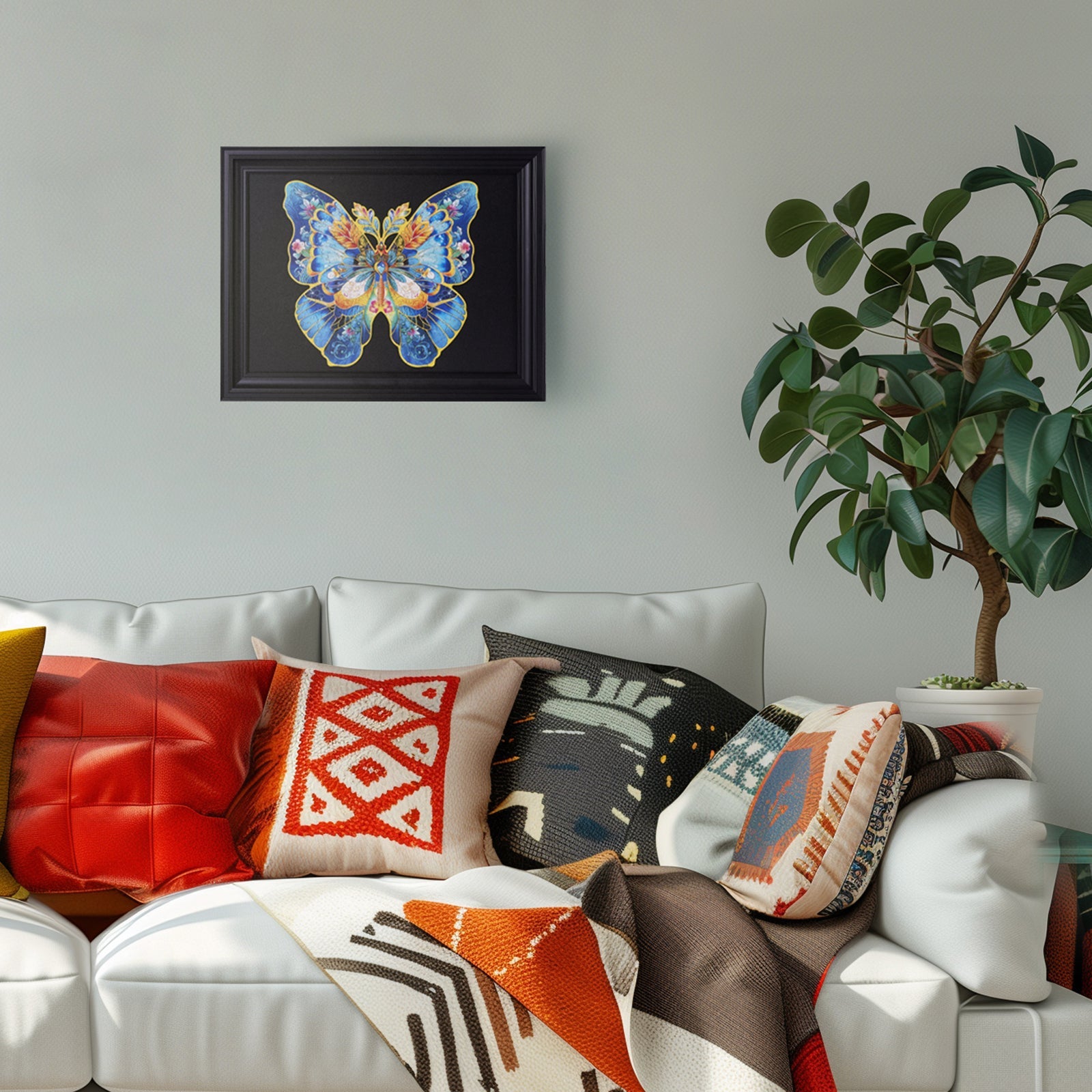 Sashura™ Premium Morpho Helena Wooden Puzzle - Vibrant Artistic Challenge by Sashura Premium