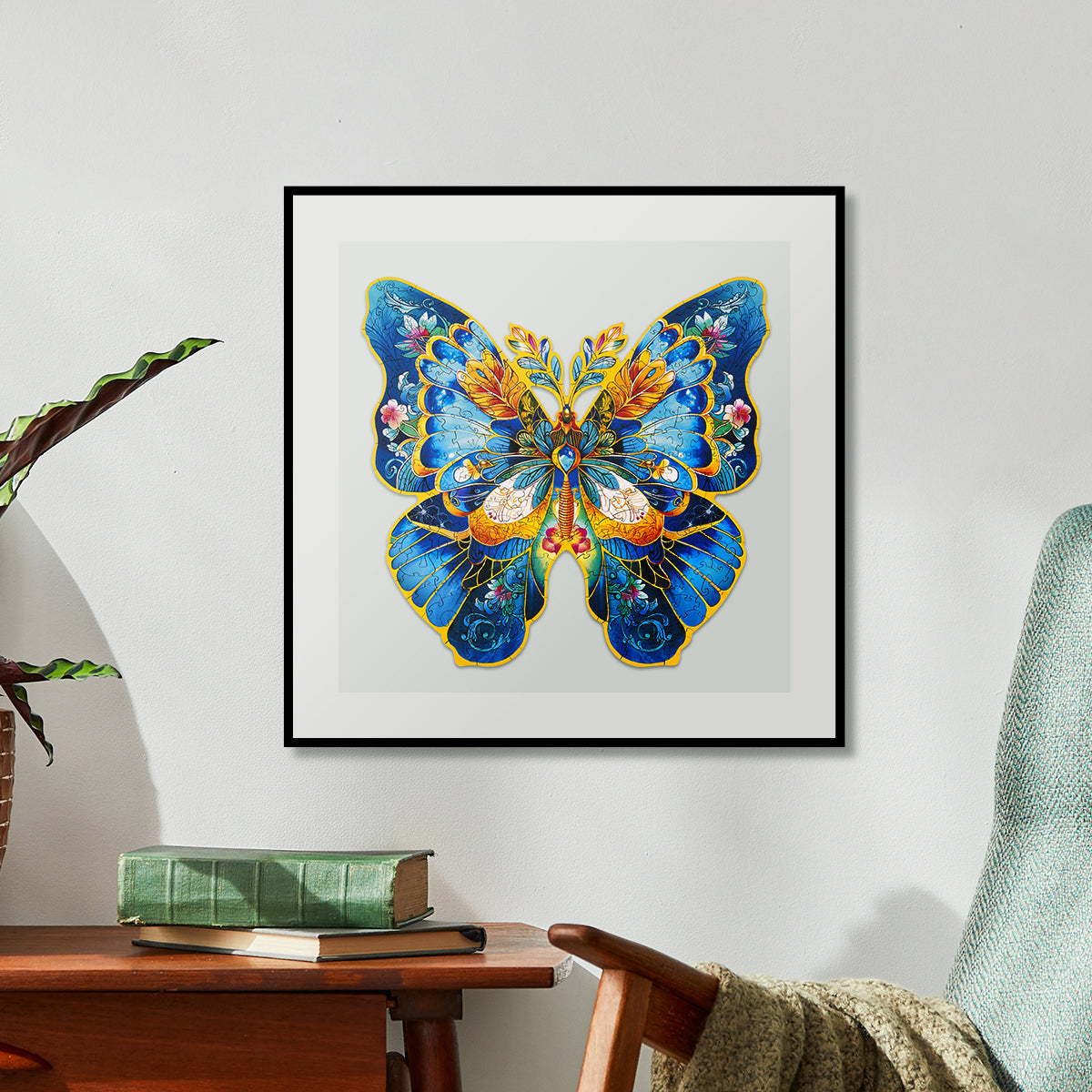 Sashura™ Premium Morpho Helena Wooden Puzzle - Vibrant Artistic Challenge by Sashura Premium
