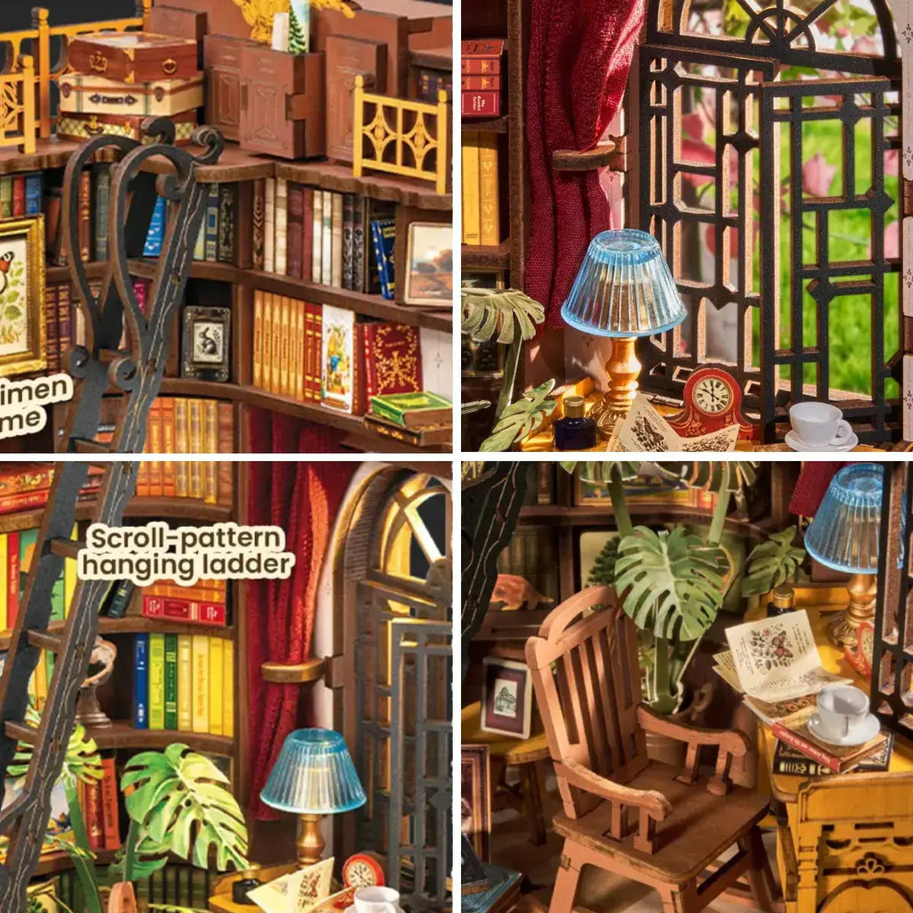 Sashura™ Premium Reading Nook DIY Kit - Cozy Miniature Library Escape by Sashura Premium