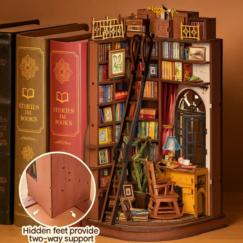 Sashura™ Premium Reading Nook DIY Kit - Cozy Miniature Library Escape by Sashura Premium