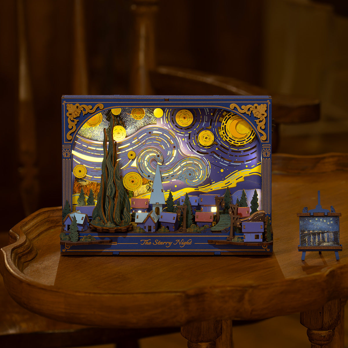 Sashura™ Premium Starry Night 3D Wooden Puzzle Wall Art by Sashura Premium