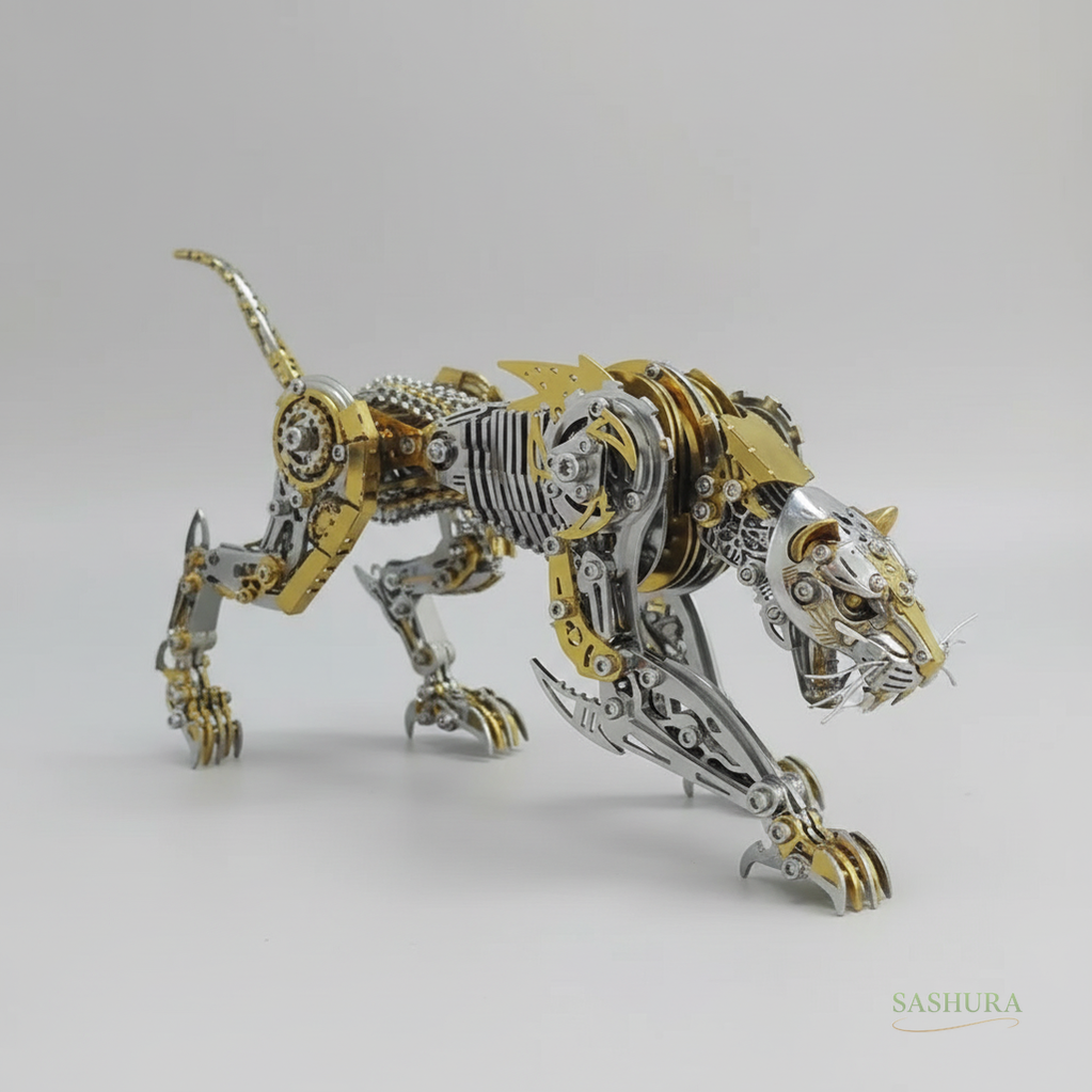 Sashura™ Premium Steampunk Mechanical Leopard - 300 Piece Metal Masterpiece by Sashura Premium