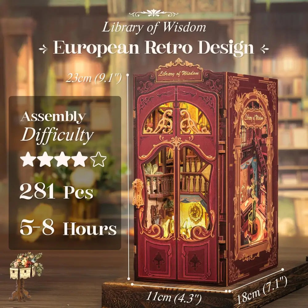 Sashura™ Premium The Library DIY Book Nook - Vintage Escape by Sashura Premium