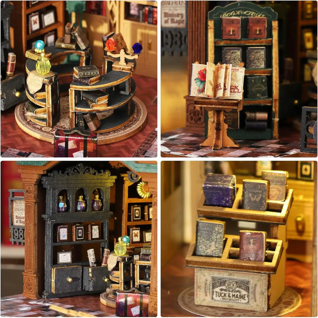 Sashura™ Premium Twilight Book Town - Enchanted DIY Miniature Library by Sashura Premium