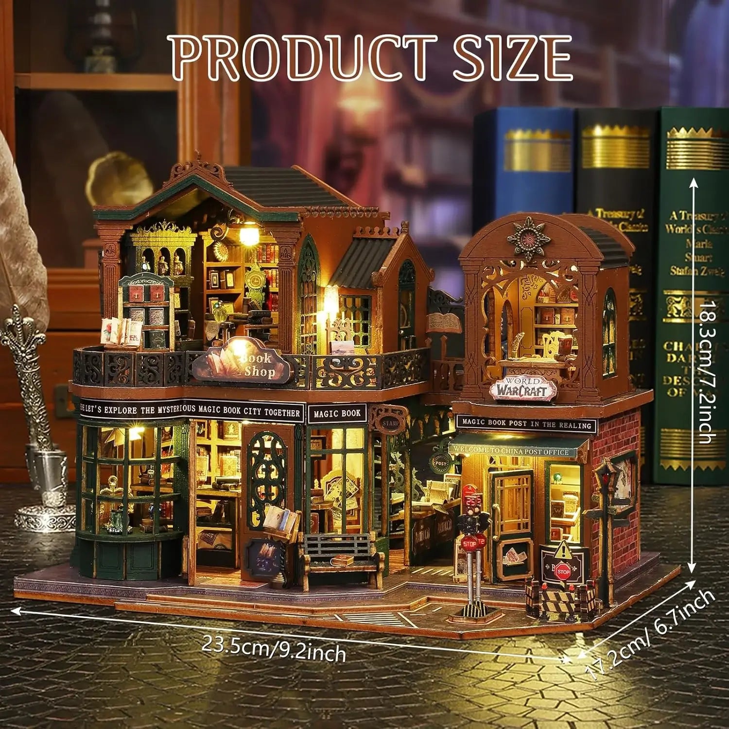Sashura™ Premium Twilight Book Town - Enchanted DIY Miniature Library by Sashura Premium
